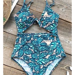 Cupshe floral cutout one piece